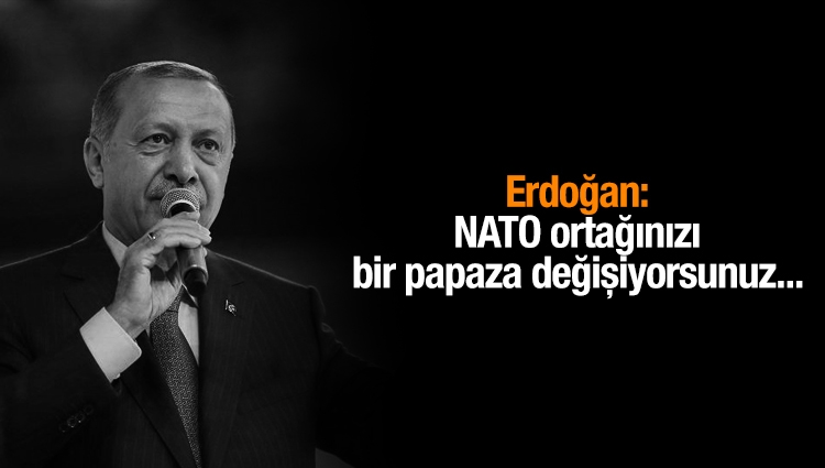 Erdoğan: NATO ortağınızı bir papaza değişiyorsunuz...