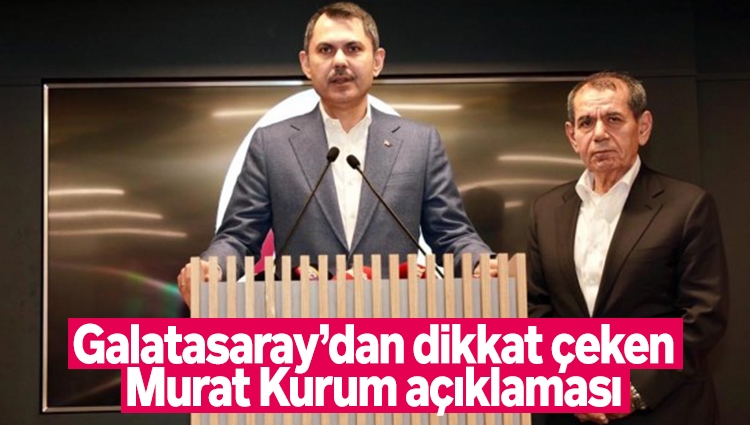 Galatasaray'dan Murat Kurum için çok ama çok konuşulacak sözler: İstanbul için büyük şans