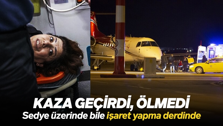 Erzurum'da trafik kazası geçiren HDP'li Meral Danış Beştaş'tan 'zafer' işareti