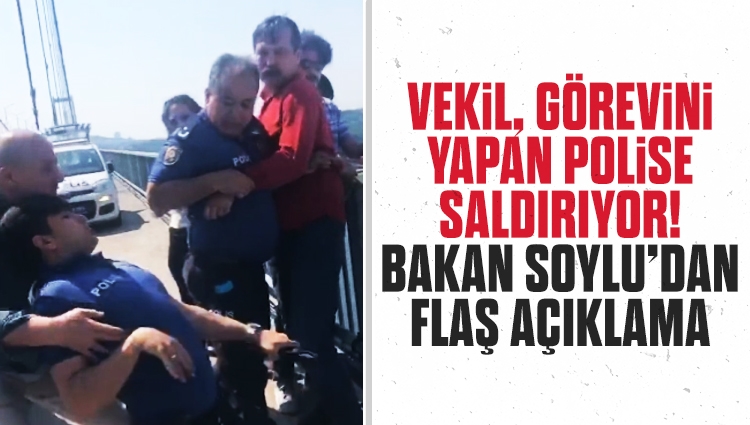15 Temmuz Şehitler Köprüsü'ne Gezi pankartı asan TİP'li vekiller polise saldırdı