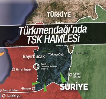 TSK Esed'in Türkmendağı'ndaki mevzilerini vuruyor iddiası