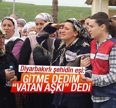 Diyarbakırlı şehidin eşi PKK'ya lanet okudu