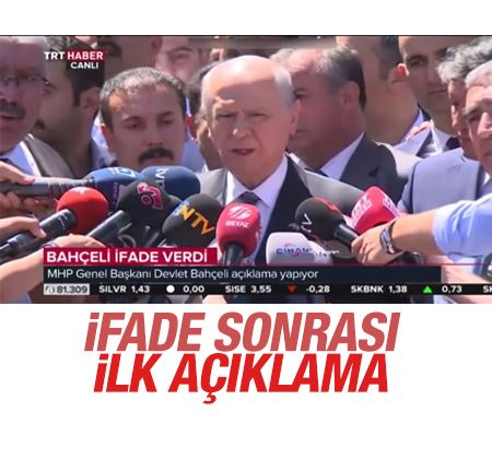 MHP lideri Bahçeli ifade verdi