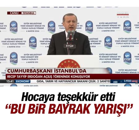  Cumhurbaşkanı Erdoğan Davutoğlu'na teşekkür etti