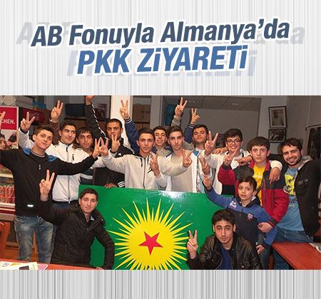 Diyarbakırlı öğrencilerden Almanya'da PKK'ya ziyaret