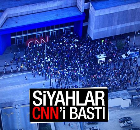 ABD'deki siyahi protestocular CNN binasına yürüdü