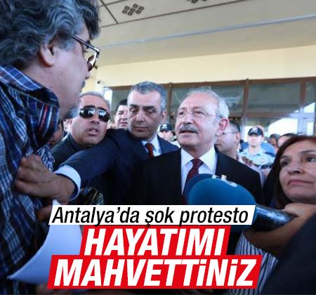 Kemal Kılıçdaroğlu Antalya'da protesto edildi