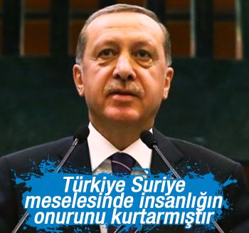 Cumhurbaşkanı Erdoğan: Türkiye Suriye meselesindeki duruşuyla insanlığın onurunu kurtarmıştır