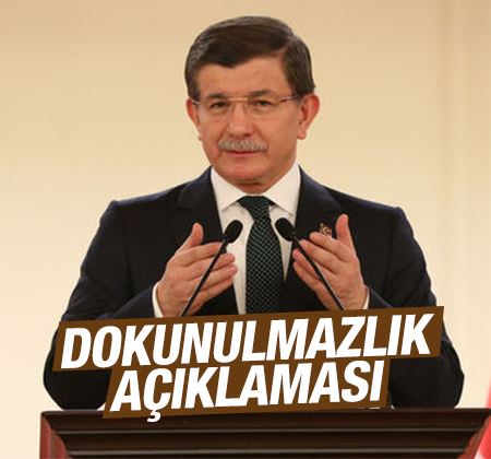 Başbakan Davutoğlu: Dokunulmazlık kararlılığımızdan kimsenin tereddüdü olmasın